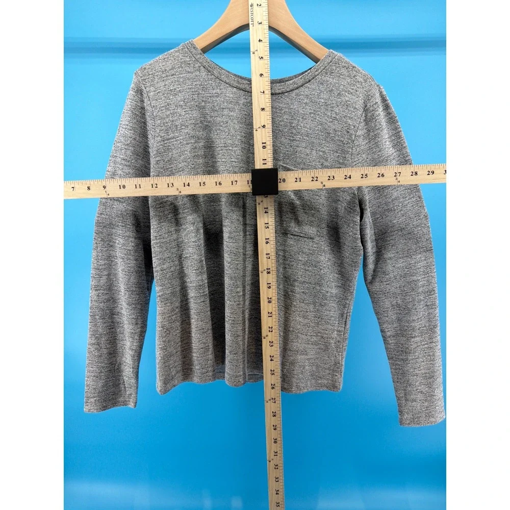 Banana Republic Luxespun Long‎ Sleeve Pocket Tee Heathered Grey Mens Medium